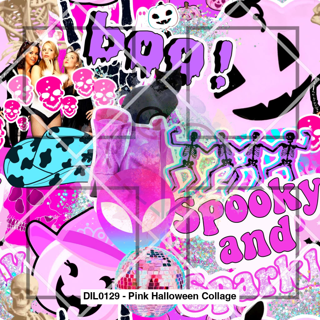 Dil0129 - Pink Halloween Collage Lfs Catalog