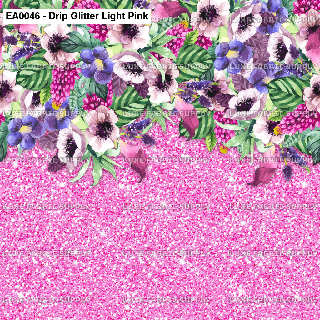 Ea0046 Drip Glitter Light Pink