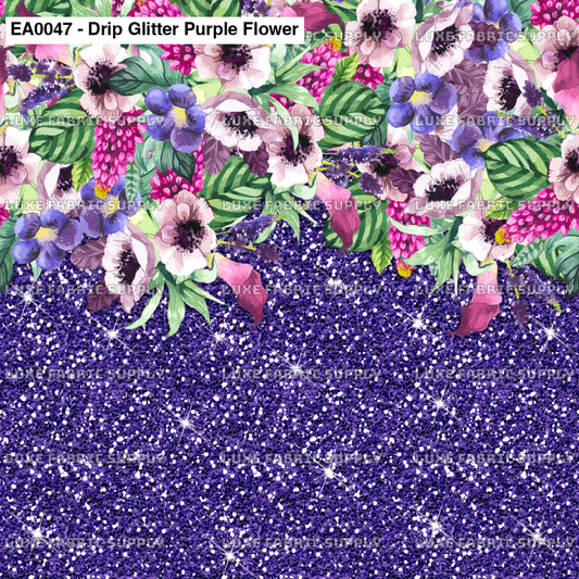 Ea0047 Drip Glitter Purple