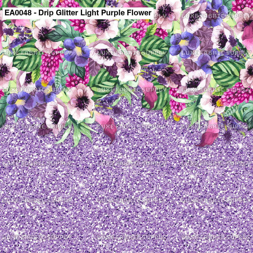 Ea0048 Drip Glitter Light Purple