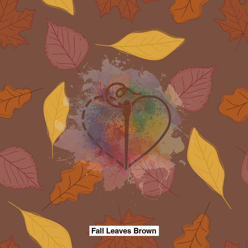 Fall Leaves Brown Fabric Fabrics