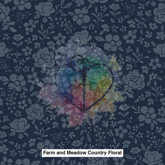 Farm And Meadow Country Floral Navy Blue Lfs Catalog