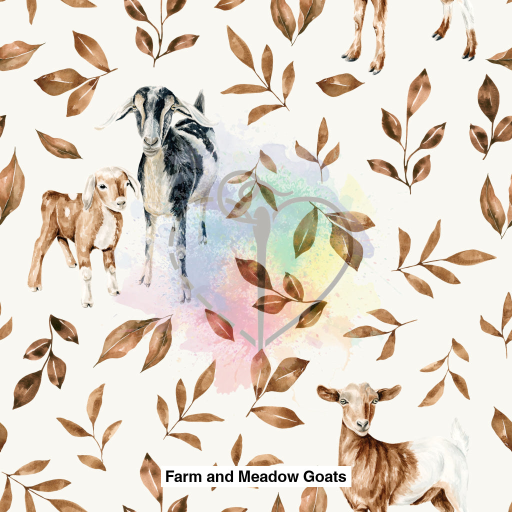 Farm And Meadow Goats Brown Leaves Lfs Catalog