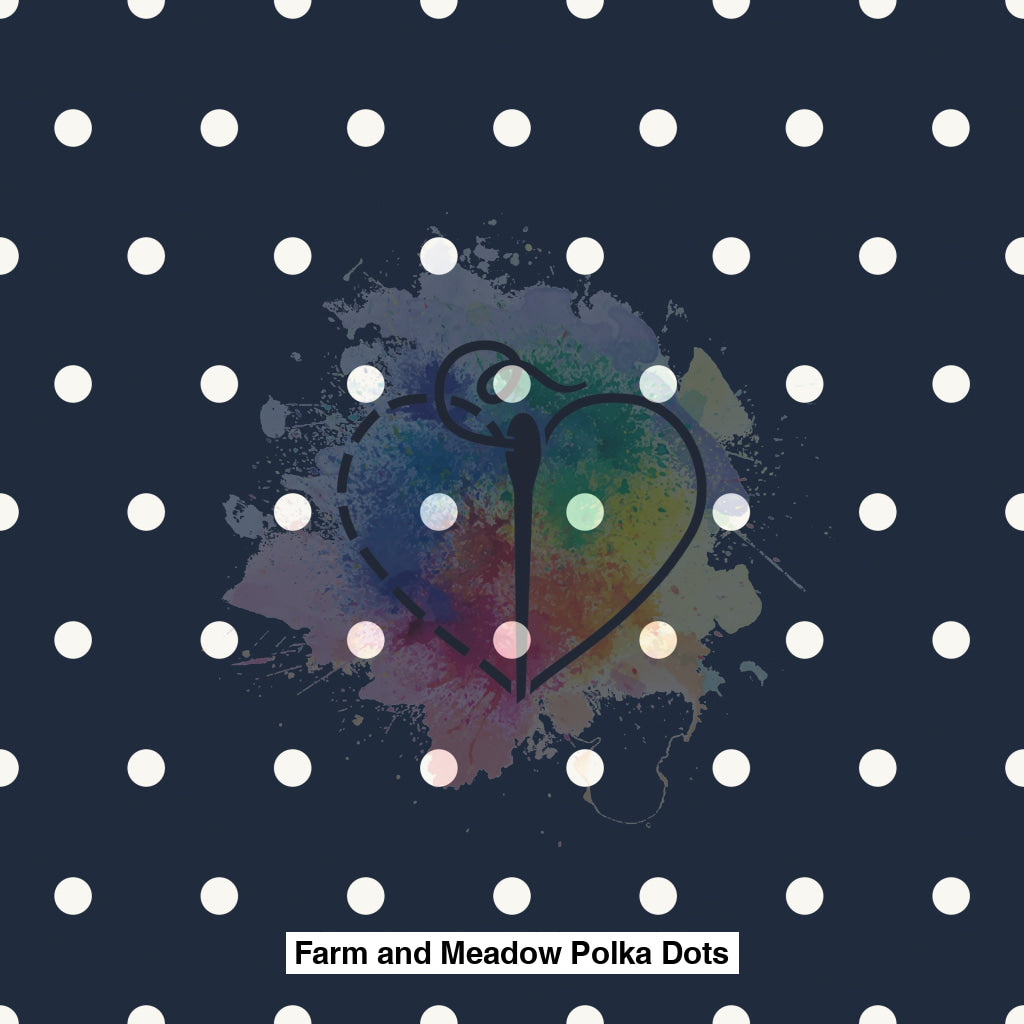 Farm And Meadow Polka Dots Navy Blue Lfs Catalog