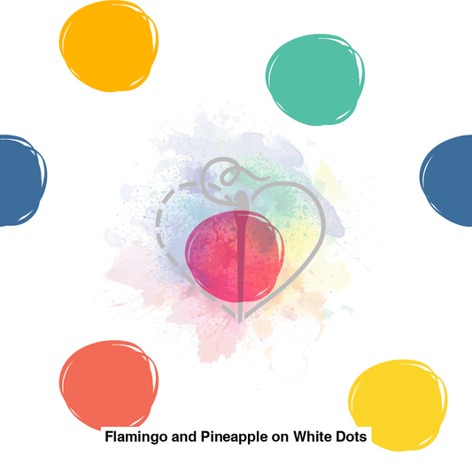 Flamingo And Pineapple On White Dots Lfs Catalog