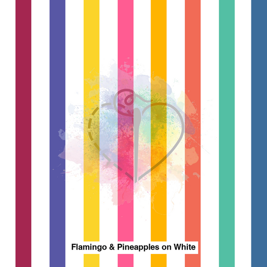 Flamingo & Pineapples On White Lfs Catalog