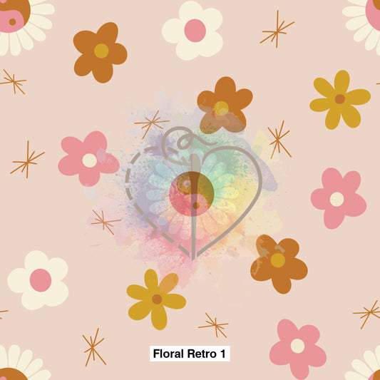 Floral Retro 1 Fabric