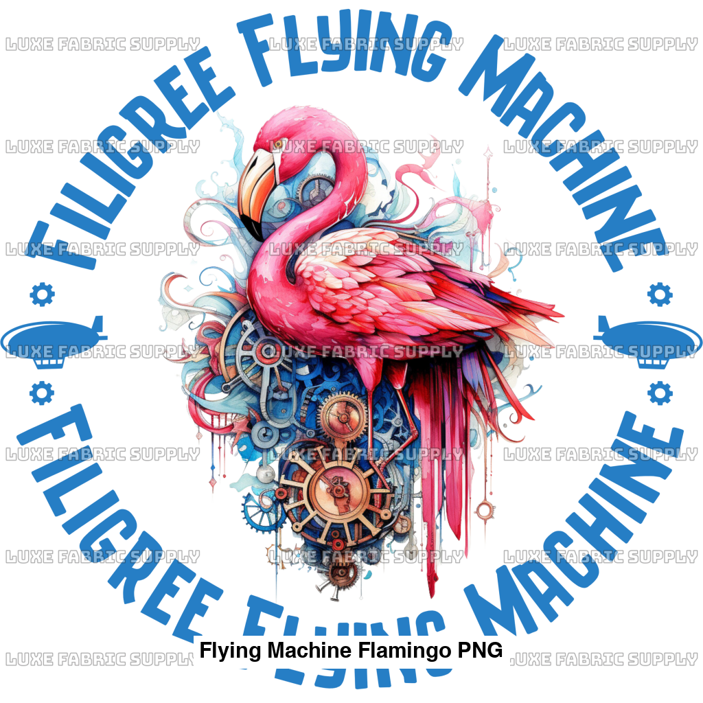 Flying Machine Flamingo Png Panel