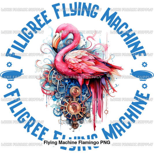 Flying Machine Flamingo Png Panel