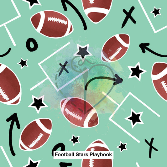 Football Stars Playbook Fabric Fabrics