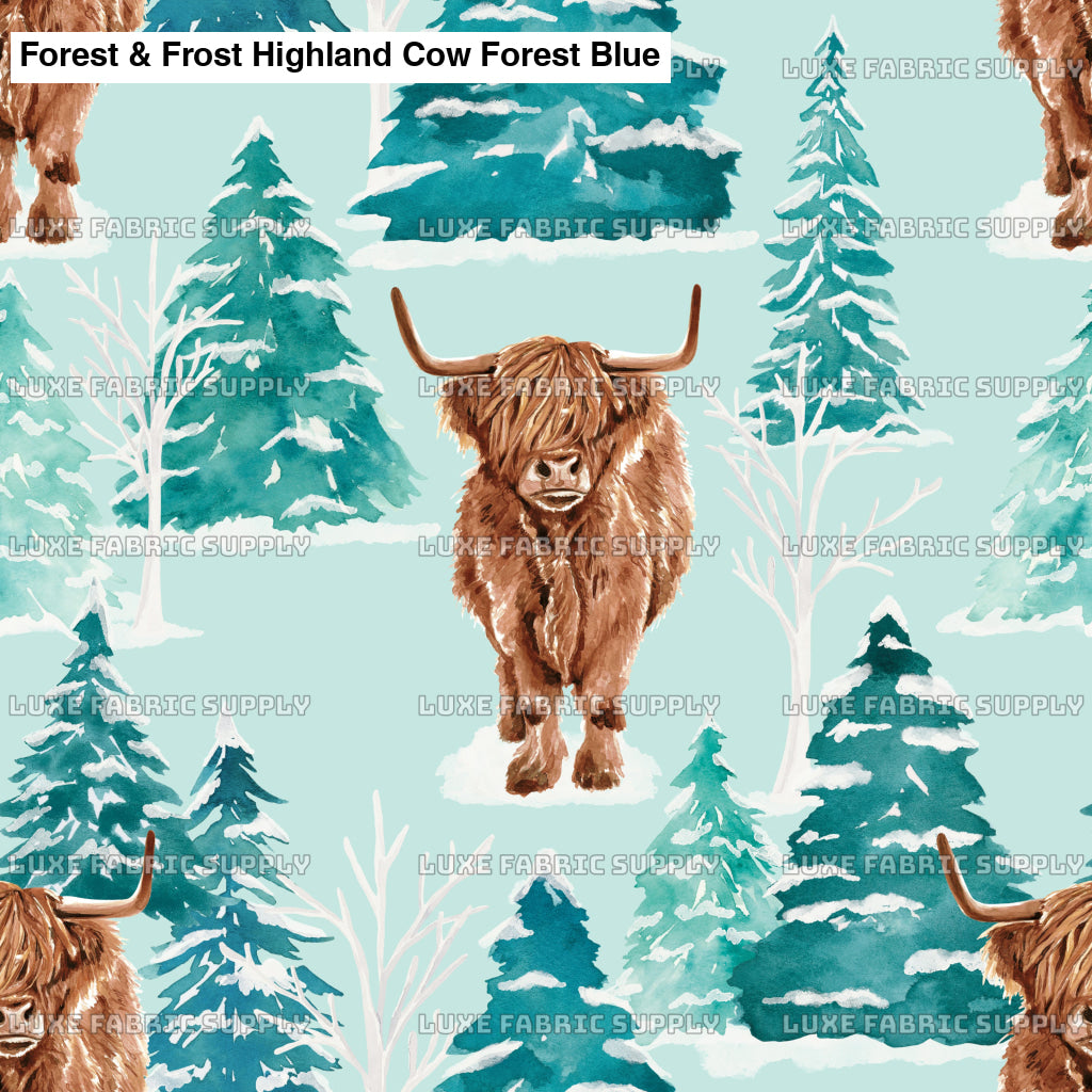 Forest & Frost Highland Cow Blue Lfs Catalog