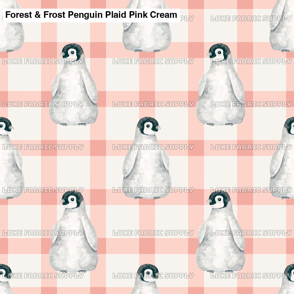 Forest & Frost Penguin Plaid Pink Cream Lfs Catalog