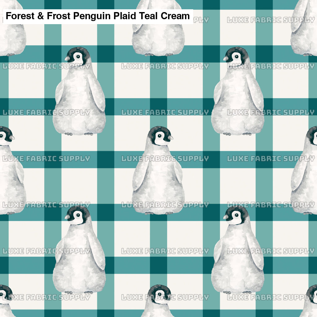 Forest & Frost Penguin Plaid Teal Cream Lfs Catalog