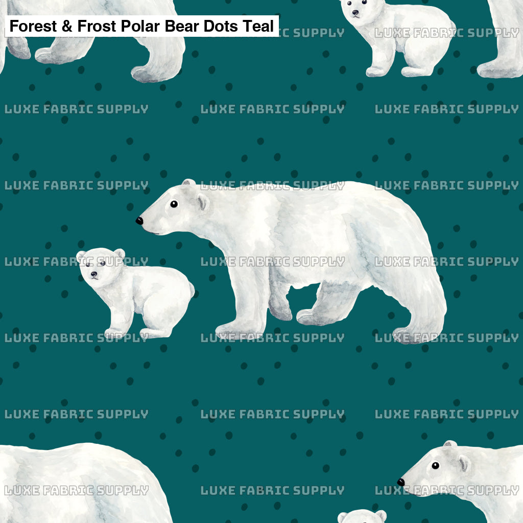 Forest & Frost Polar Bear Dots Teal Lfs Catalog