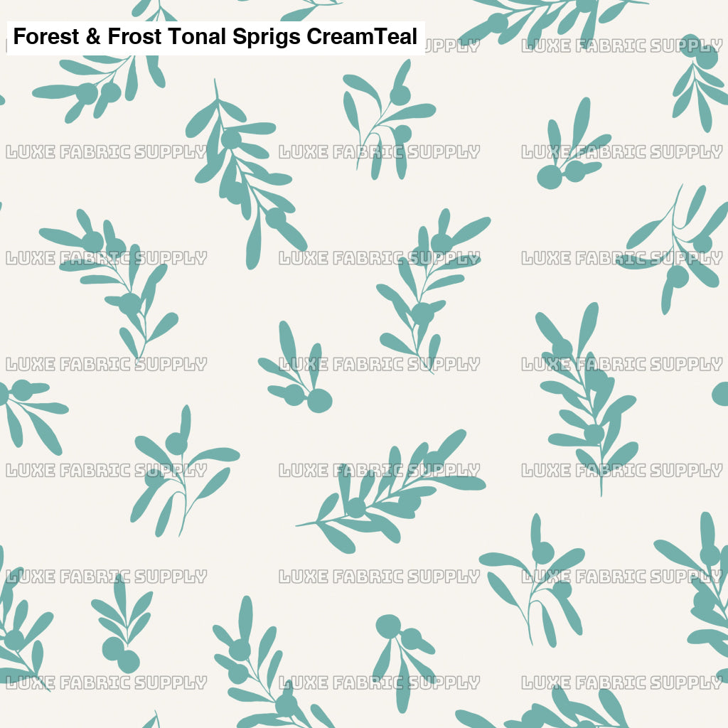 Forest & Frost Tonal Sprigs Creamteal Lfs Catalog