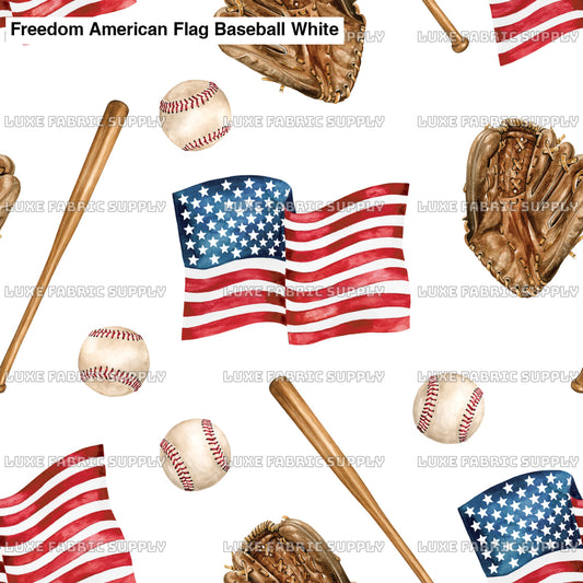 Freedom American Flag Baseball White Lfs Catalog