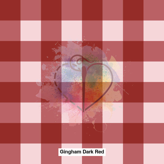 Gingham Dark Red Fabric