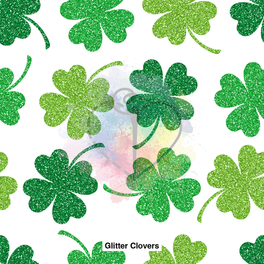 Glitter Clovers Fabric Fabrics