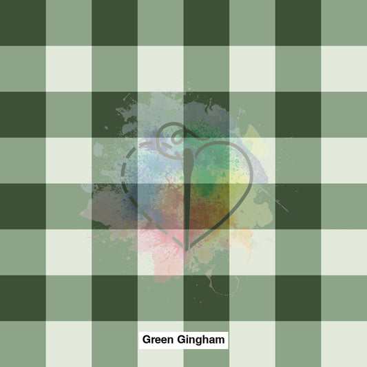 Green Gingham Fabric