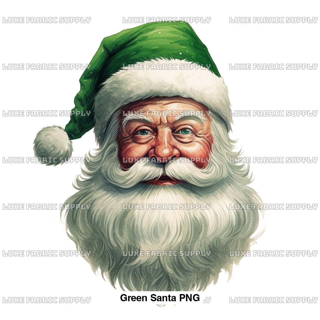 Green Santa Png Panel