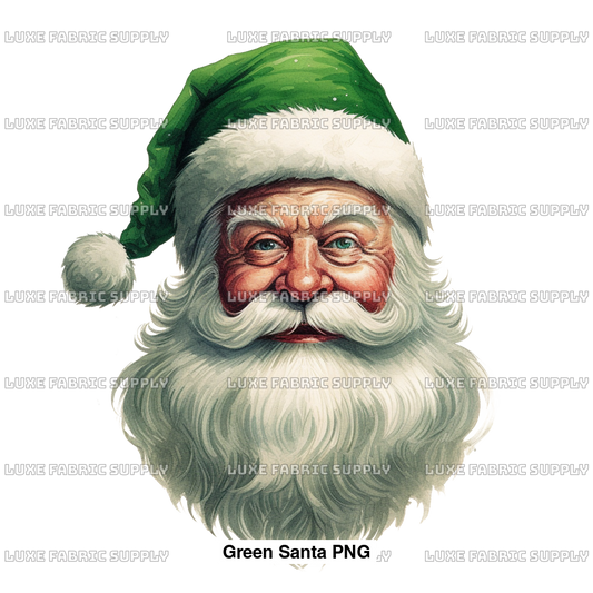 Green Santa Png Panel