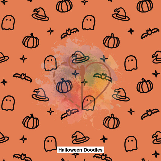 Halloween Doodles Fabric