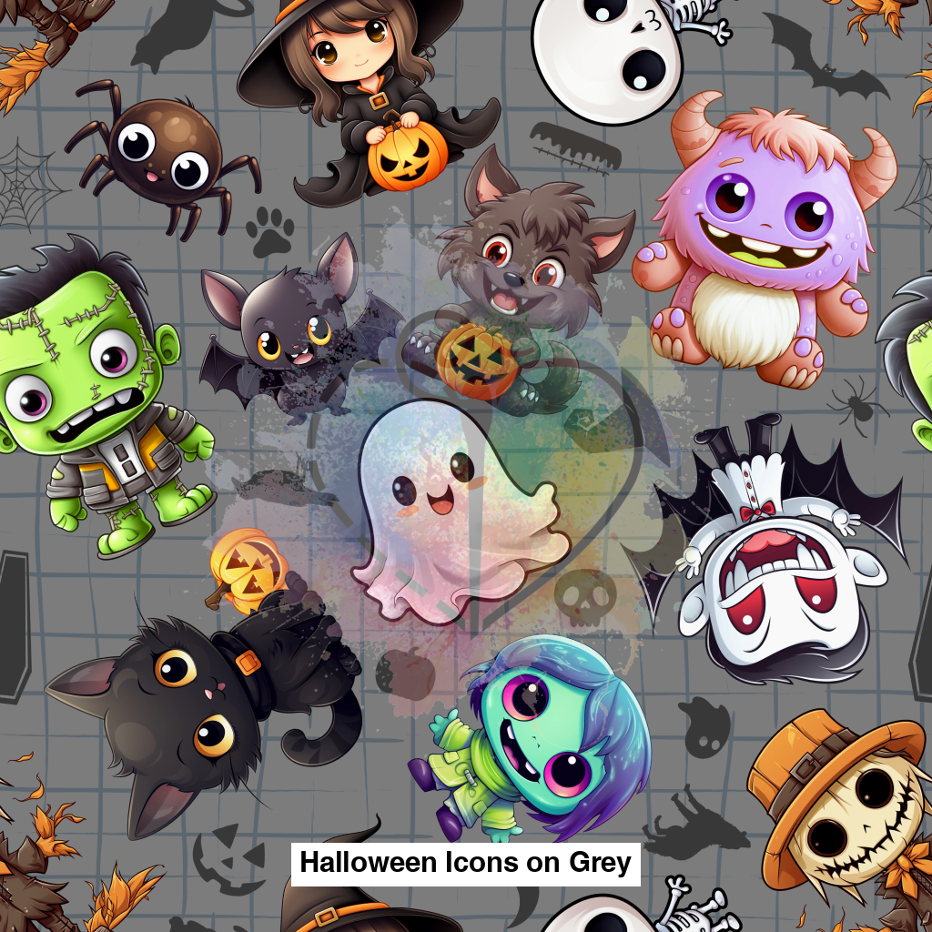 Halloween Icons On Grey Lfs Catalog