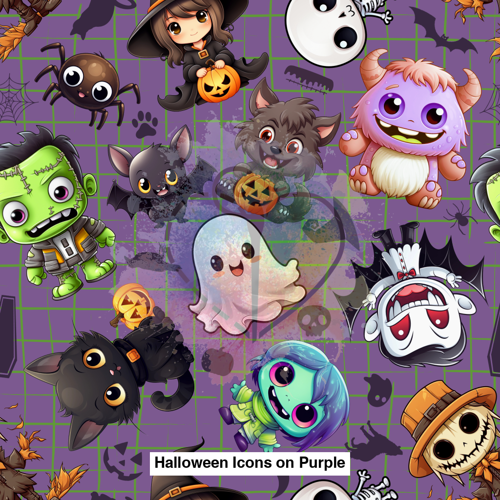 Halloween Icons On Purple Lfs Catalog