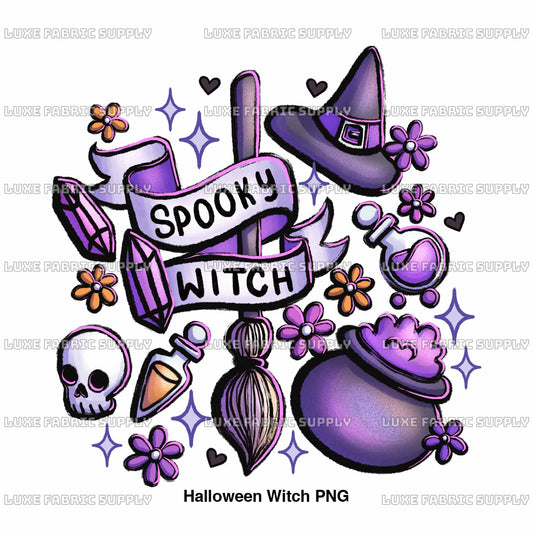 Halloween Witch Png Panel