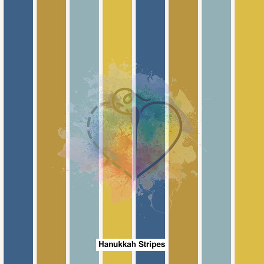 Hanukkah Stripes Fabric