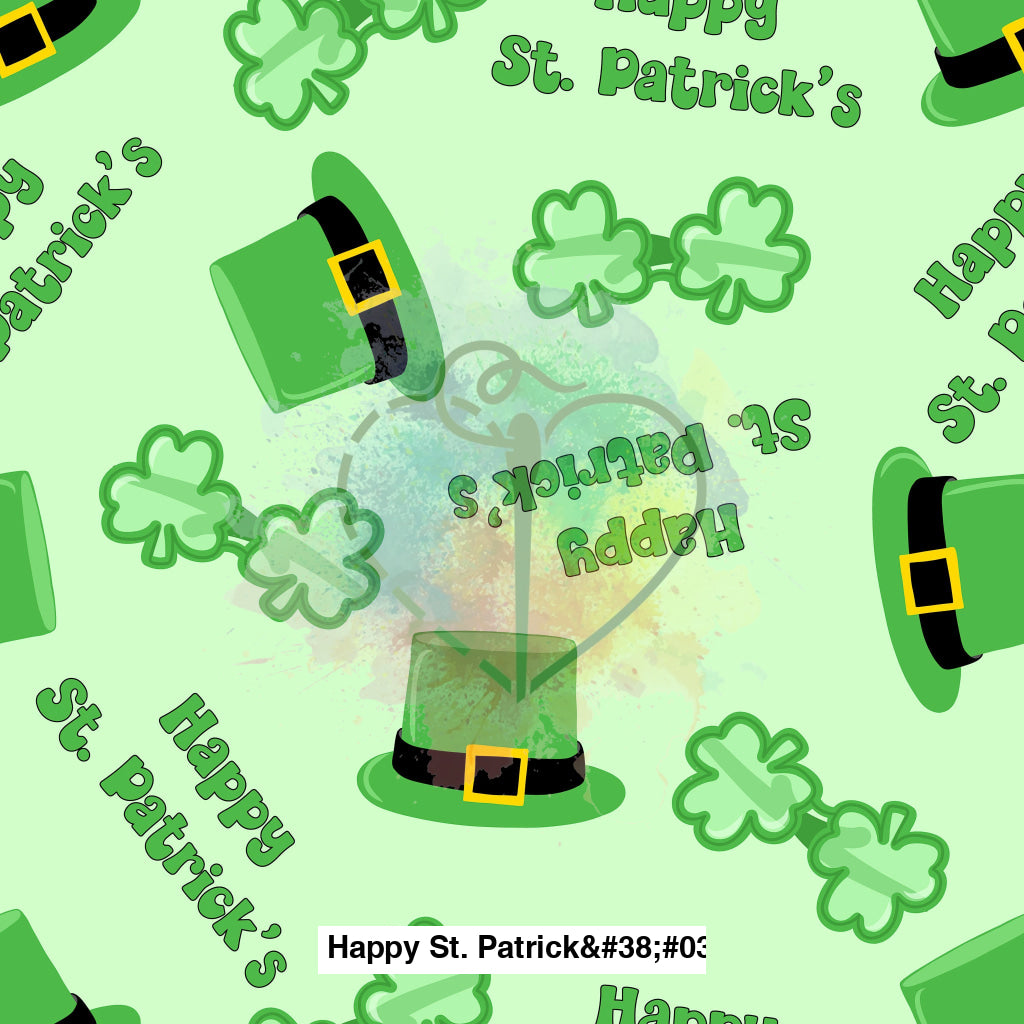 Happy St. Patricks Fabric Fabrics