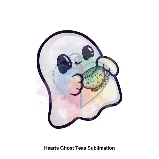 Hearts Ghost Teas Sublimation