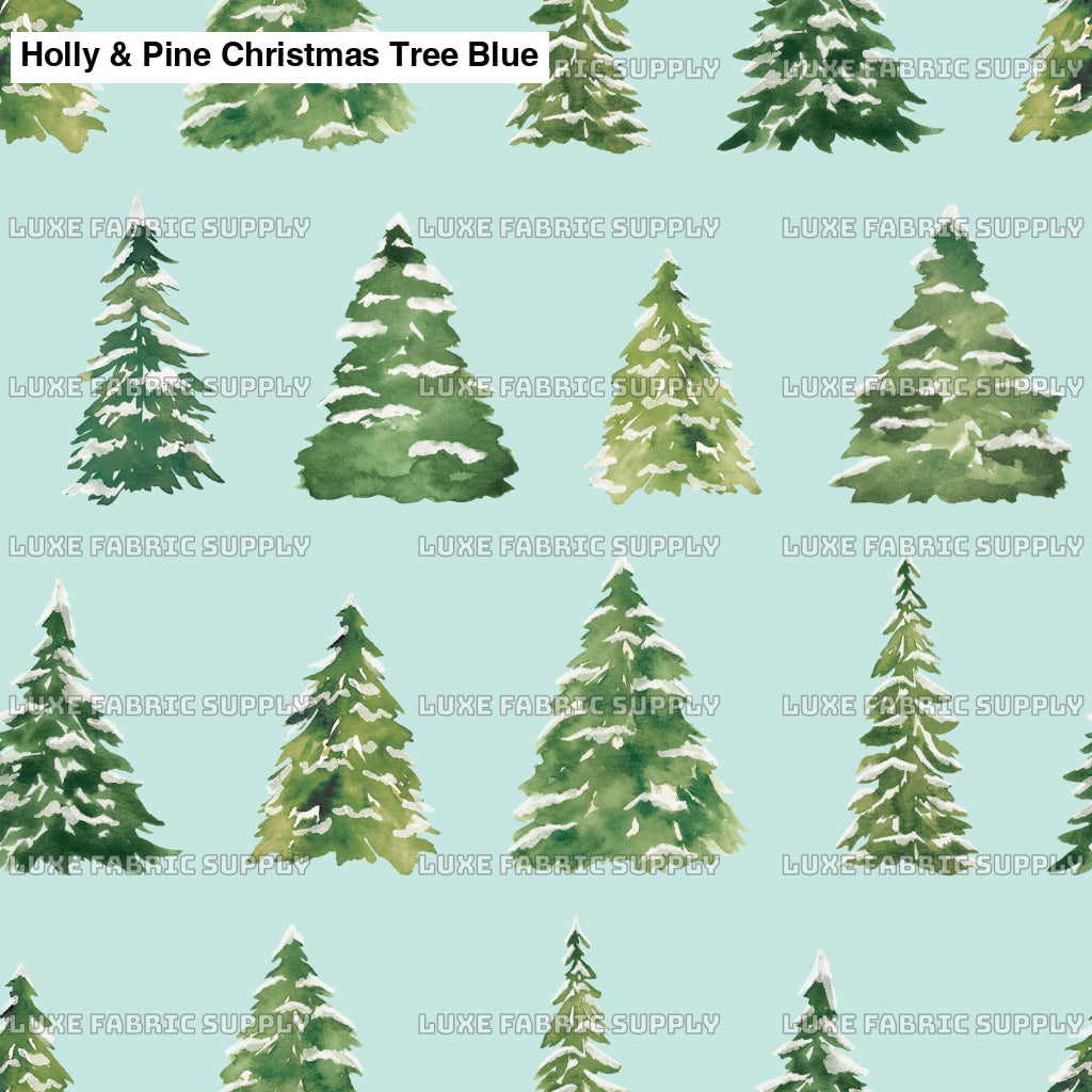 Holly & Pine Christmas Tree Blue Lfs Catalog