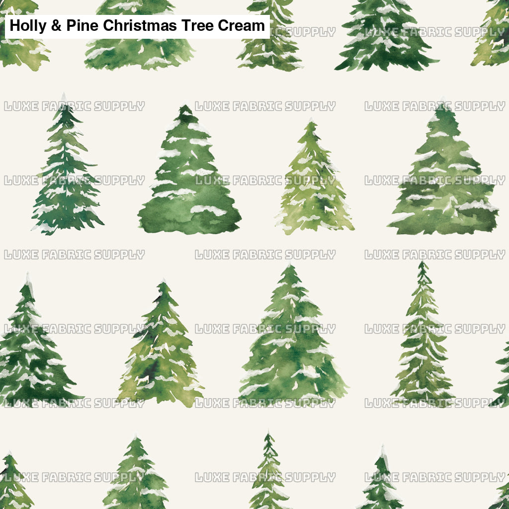 Holly & Pine Christmas Tree Cream Lfs Catalog