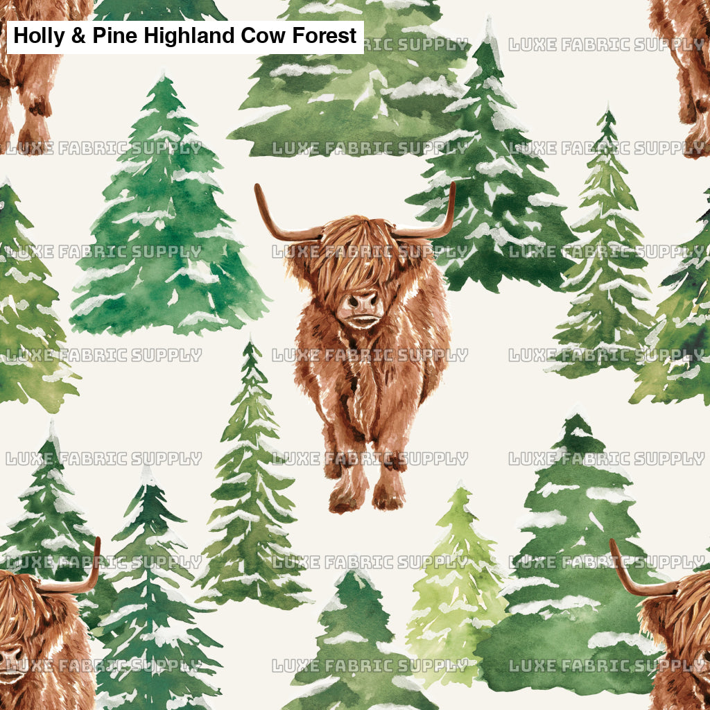 Holly & Pine Highland Cow Forest Lfs Catalog