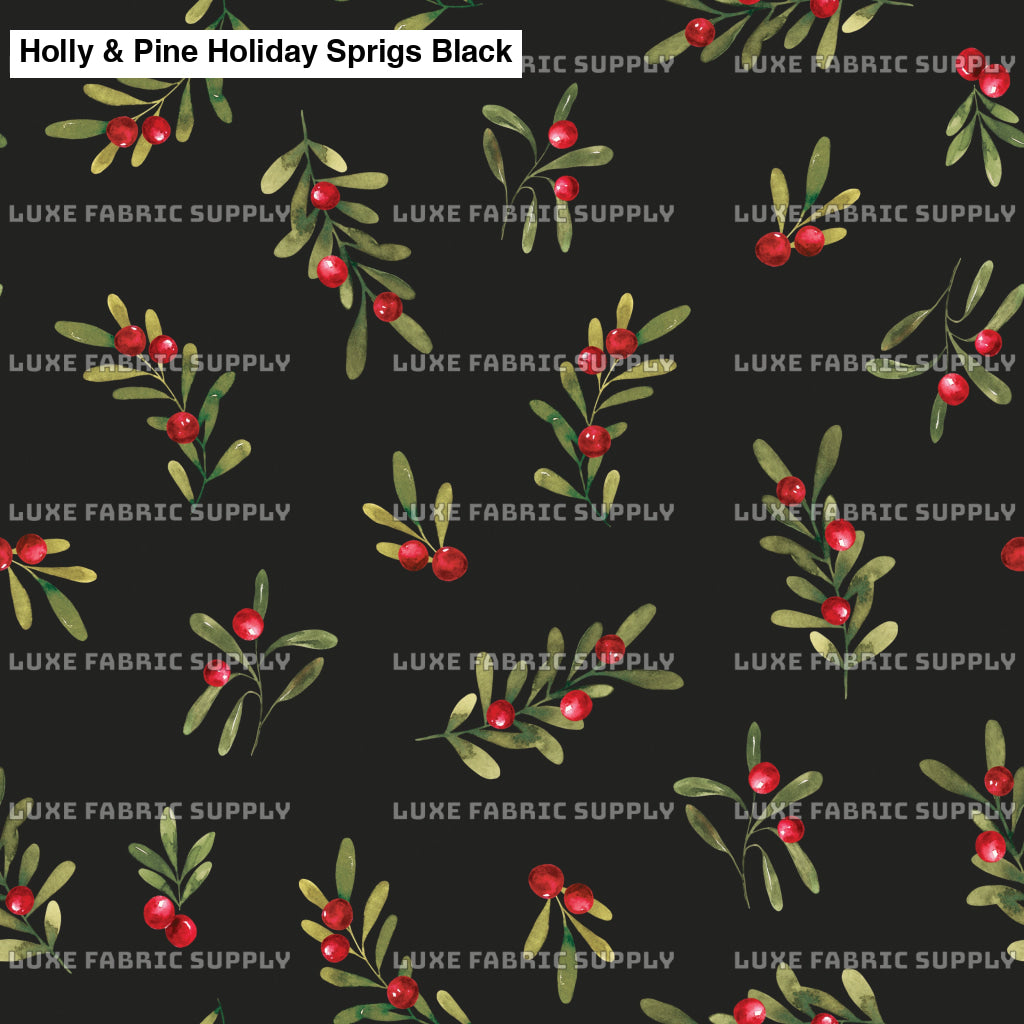 Holly & Pine Holiday Sprigs Black Lfs Catalog