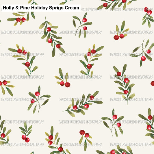 Holly & Pine Holiday Sprigs Cream Lfs Catalog