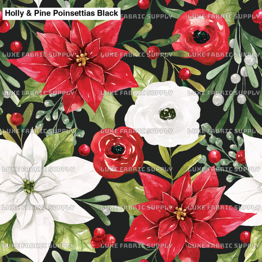 Holly & Pine Poinsettias Black Lfs Catalog