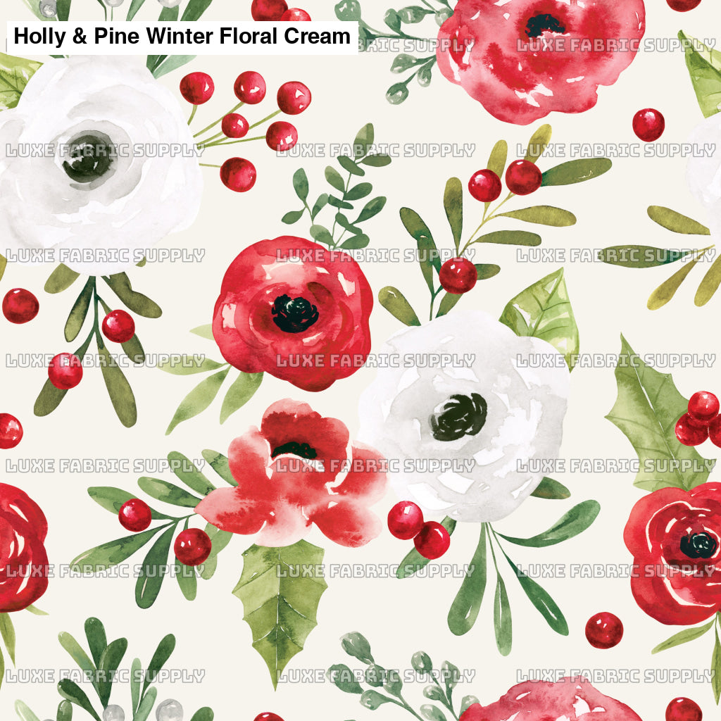 Holly & Pine Winter Floral Cream Lfs Catalog