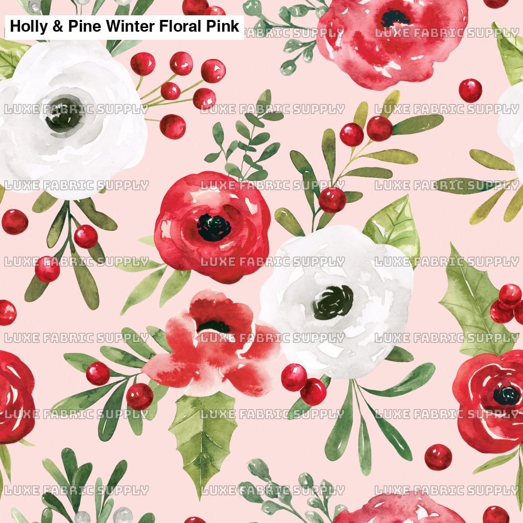 Holly & Pine Winter Floral Pink Lfs Catalog