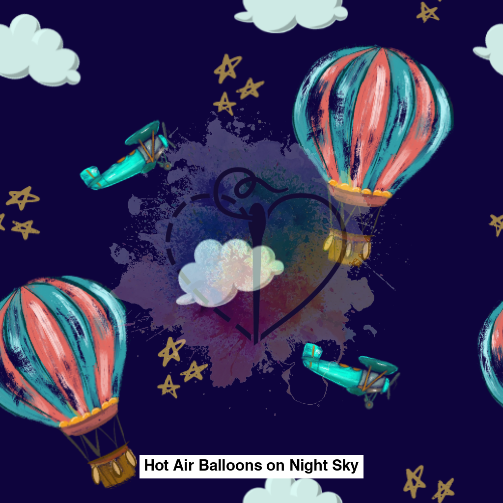 Hot Air Balloons On Night Sky Lfs Catalog