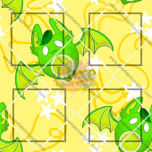 Hr0078 - Fruit Bats Limes Fabric