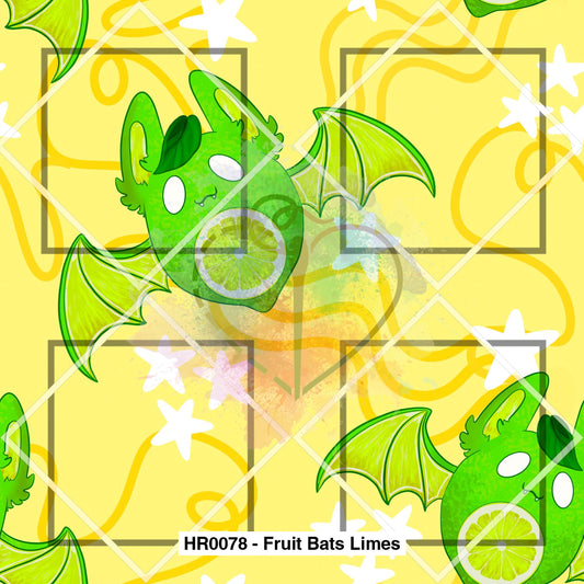 Hr0078 - Fruit Bats Limes Fabric