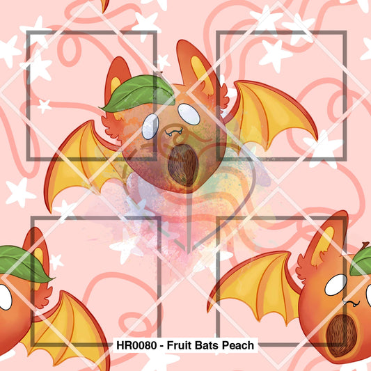 Hr0080 - Fruit Bats Peach Fabric