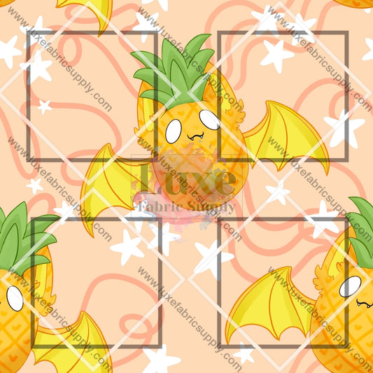 Hr0081 - Fruit Bats Pineapples Fabric
