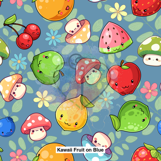 Kawaii Fruit On Blue Lfs Catalog