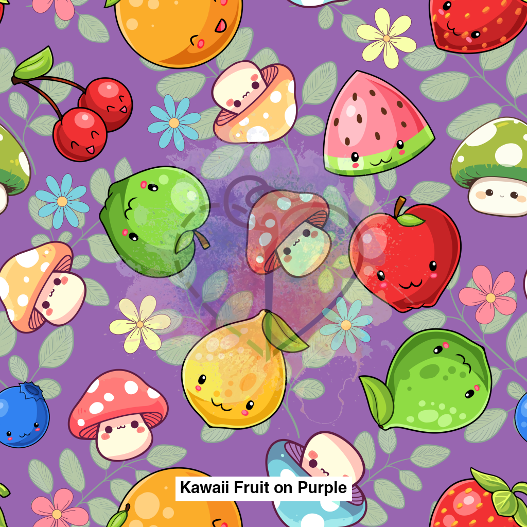 Kawaii Fruit On Purple Lfs Catalog