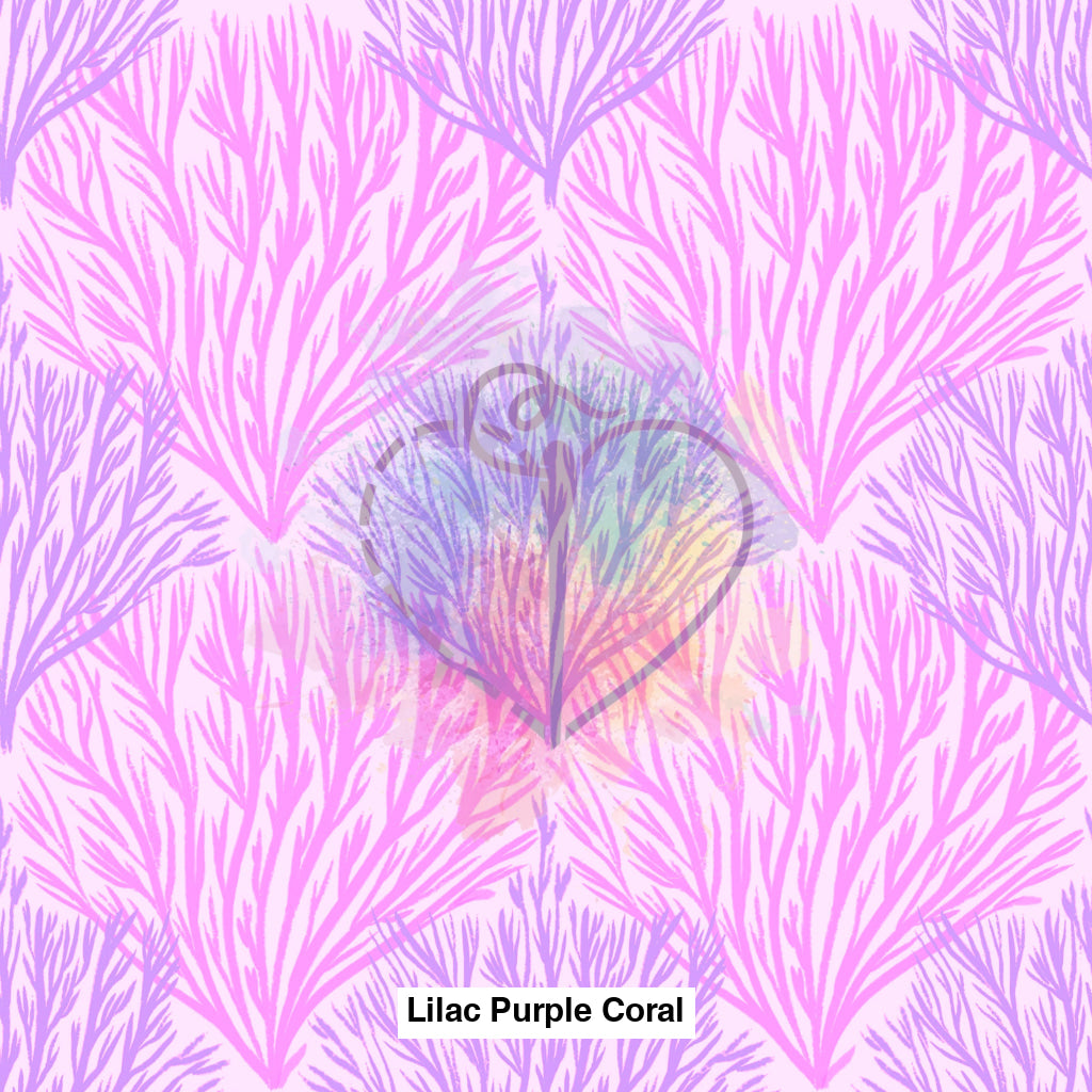 Lilac Purple Coral Fabric Fabrics