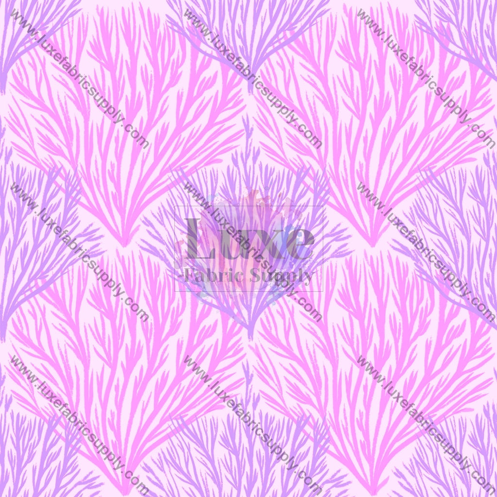 Lilac Purple Coral Fabric Fabrics