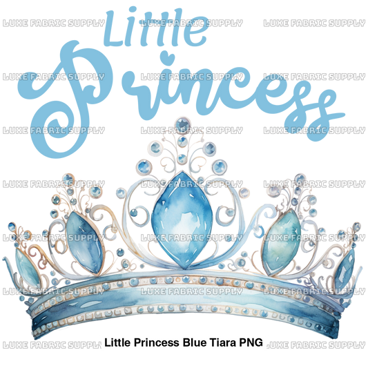 Little Princess Blue Tiara Png Panel